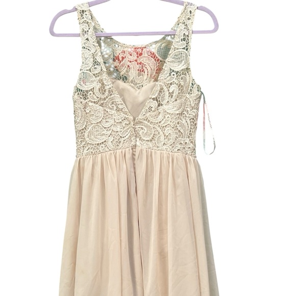 Masquerade Cream and Pink Kids Formal Dress - Picture 2 of 4